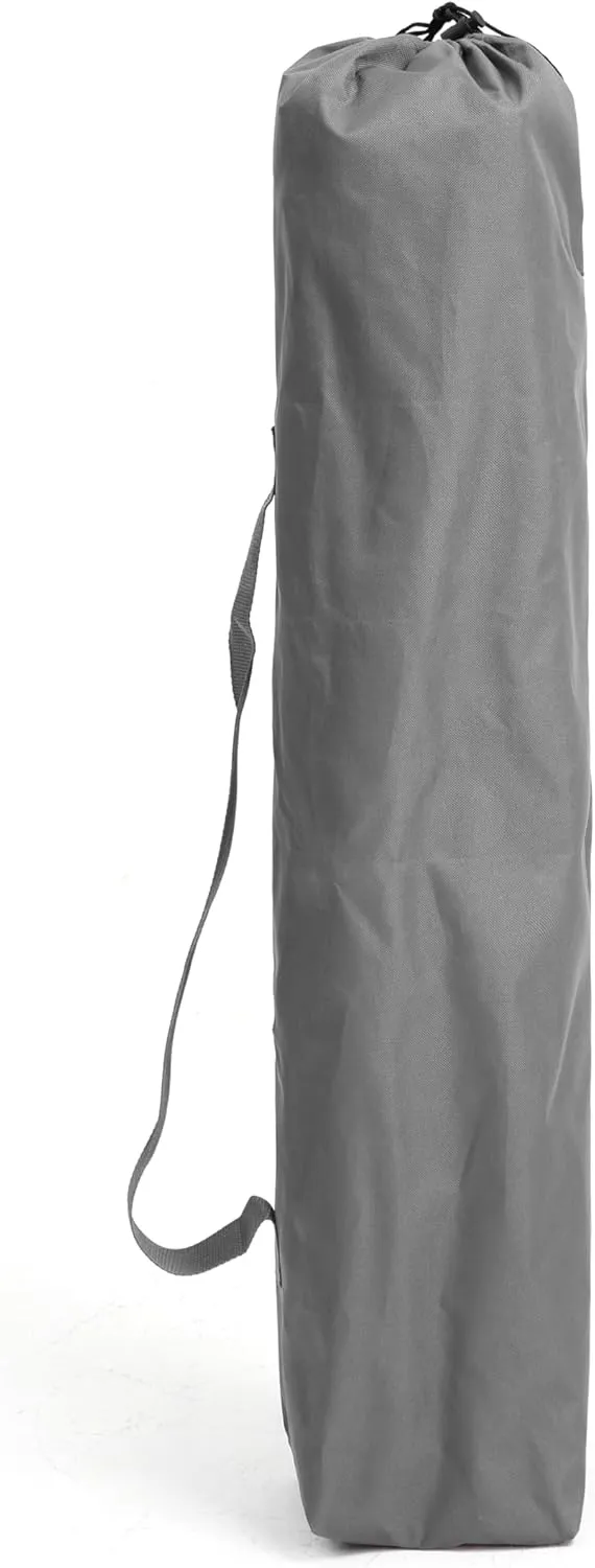 High Back Folding Lawn Chair – Heavy Duty 250lbs Support, Portable Outdoor Camping Chair with Cup Holder – Breathable & Weather-Resistant Fabric (Gray)