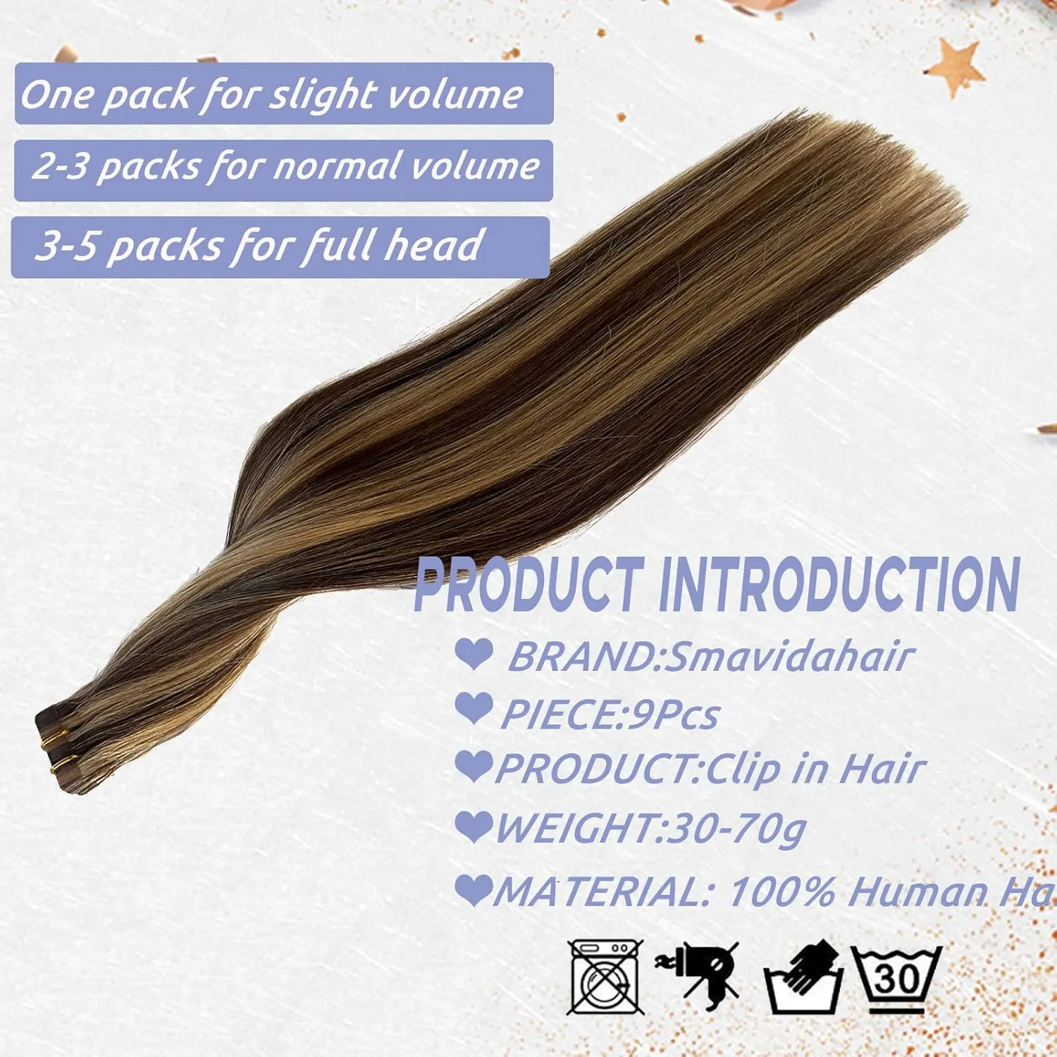 Highlights Tape In Hair Extensions for Women 22inch Silky Straight Seamless Ombre Medium Brown to Strawbery Blonde Tape In Real Remy Human Hair Extensions Skin Weft 20pcs 60g/pack 4P27