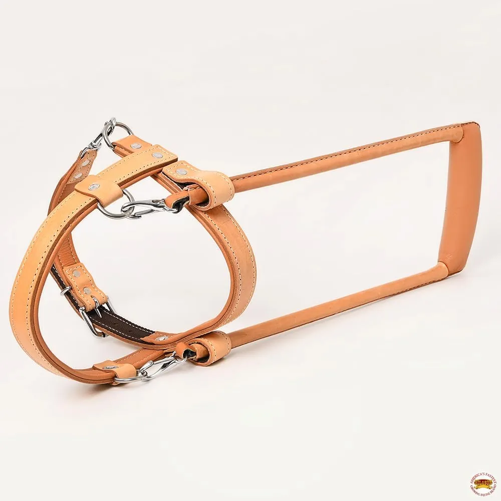 HILASON Brown Padded Genuine Leather Dog Harness with Handle Tan | Multi-functional Dog Harness with Adjustable Straps for Training & Guide Work | Extra Large, Tan, Brown