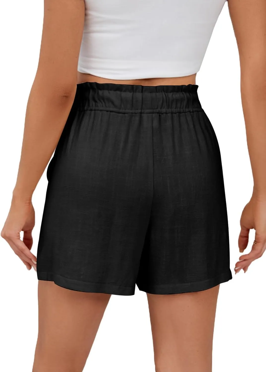 Hody Lovy Linen Beach Vacation Shorts for Women Dressy Casual Summer Outfits 2025 Comfy Trendy Clothing