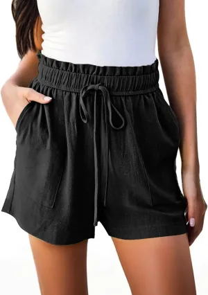 Hody Lovy Linen Beach Vacation Shorts for Women Dressy Casual Summer Outfits 2025 Comfy Trendy Clothing