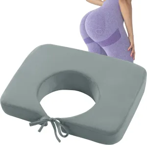 HOMBYS Memory Foam BBL Pillow After Surgery for Butt Sleeping, Brazilian Butt Lift BBL Recovery Pillow, BBL Chair with Hole, Supportive Soft & Washable Crystal Velvet Fabric BBL Post Surgery Supplies