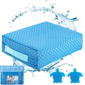 Hot Tub Booster Seat, Weighted Spa Seat for Adults Quick Dry with Non Slip Micro Dot Bottom, Portable Bathtub Outdoor Hot Tub Cushion Accessories 3D Air Mesh (1 Pack)