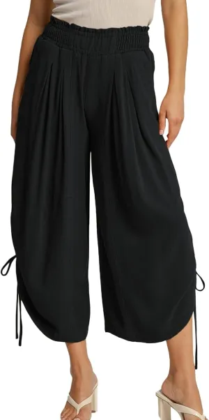 HOTIAN Women's Cotton Linen Boho Pants Summer High Waisted Casual High Waist Lounge Harem Pant 2025