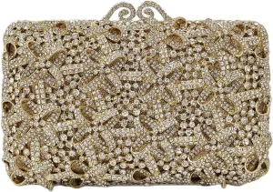 HUANG ZHUANG Bling Elegant Crystal Clutch Purse Luxury Rhinestone Evening Bag Prom Women Party Wedding Handbag