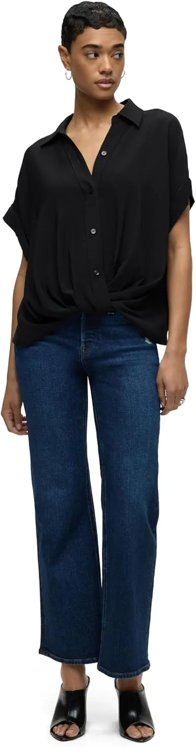 HUDSON Women's Rosie High-Rise Wide Leg Ankle