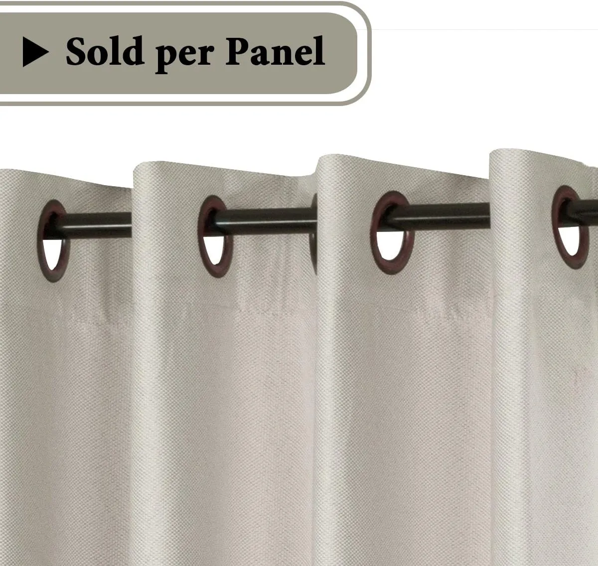 H.VERSAILTEX Linen Blackout Curtain 84 Inches Long for Bedroom/Living Room Thermal Insulated Grommet Linen Look Curtain Drapes Primitive Textured Burlap Effect Window Drapes 1 Panel - Heather Ivory