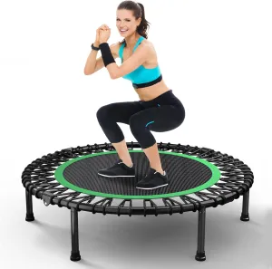 HYD-Parts 40" 48“ Rebounder Trampoline for Adults with Bungee Cords, Portable Fitness Exercise Mini Trampoline, Small Rebounder Indoor/Outdoor, Quiet Workout Equipment, 450lbs 550lbs