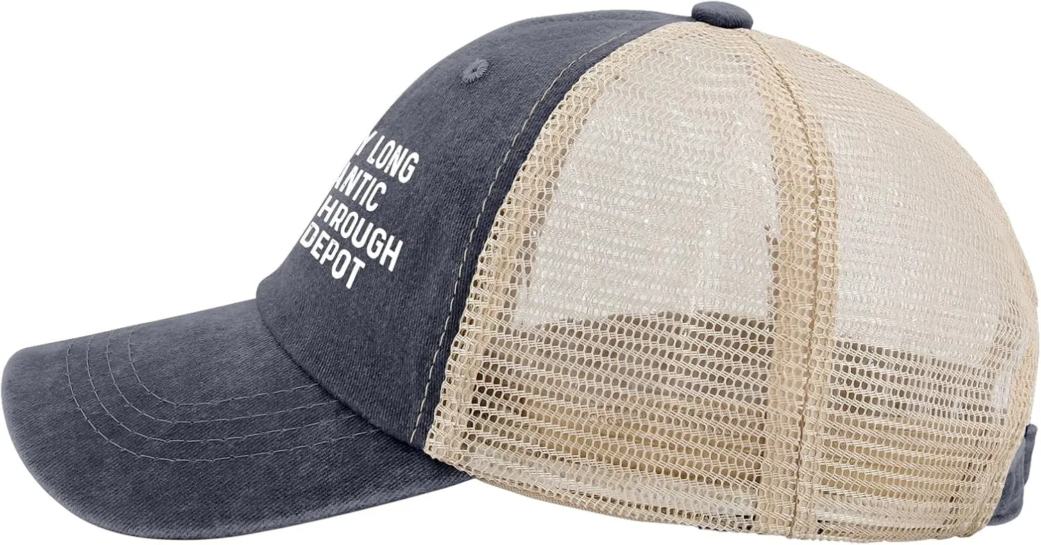 I Enjoys Long Romantic Walks Through Home Depot Trucker Hat Men Funny Mesh Cap for Summer