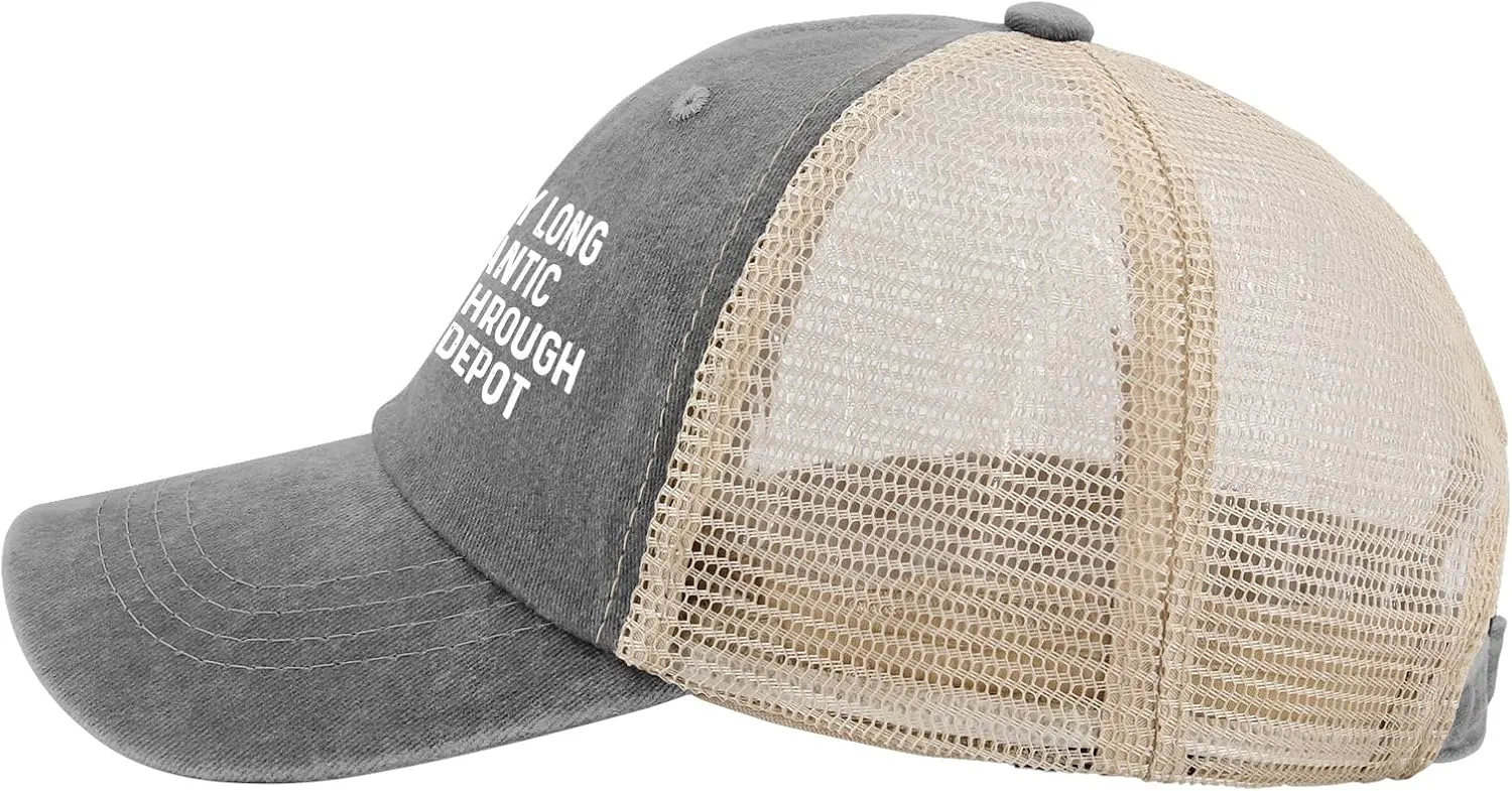 I Enjoys Long Romantic Walks Through Home Depot Trucker Hat Men Funny Mesh Cap for Summer