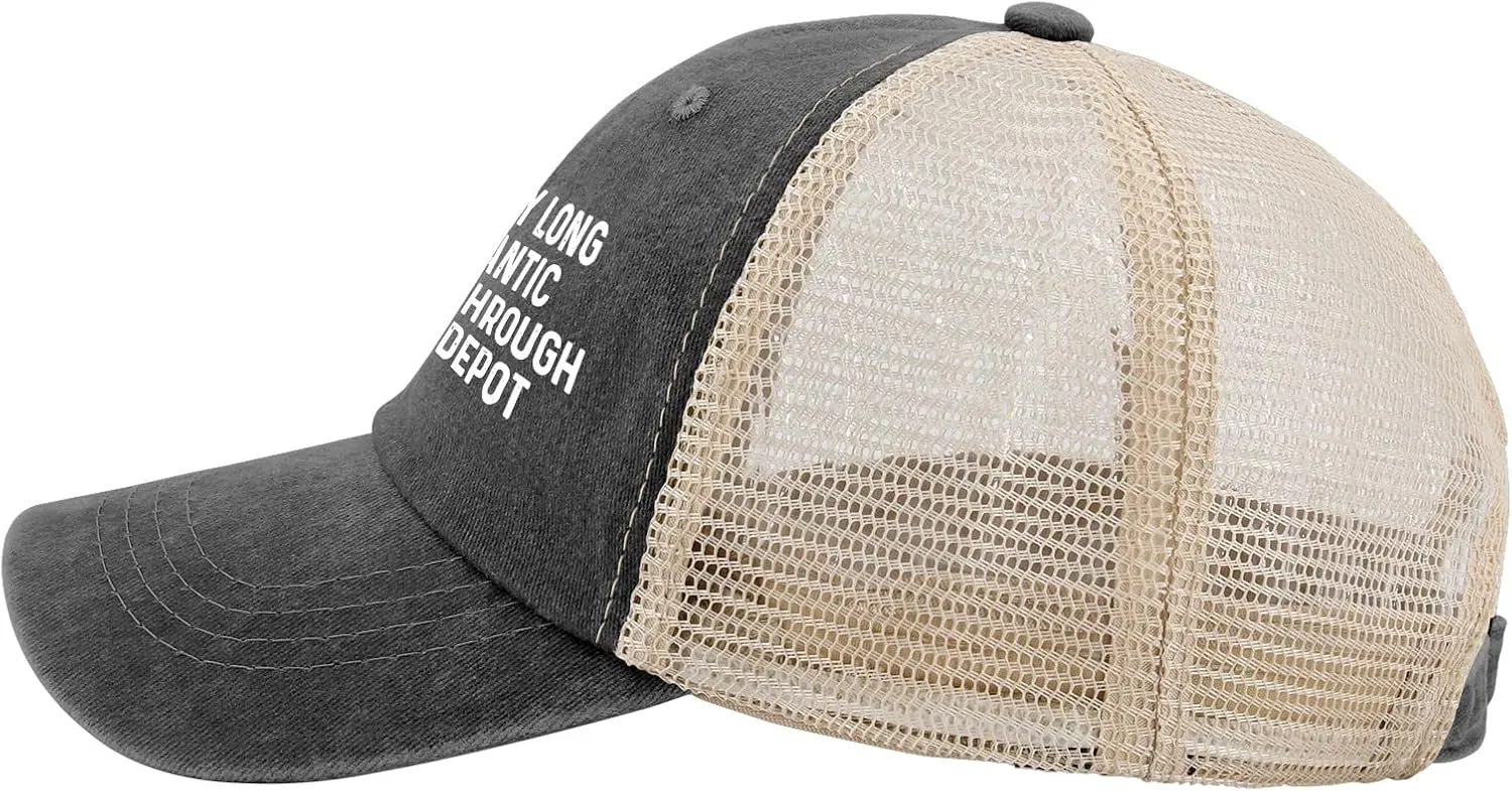 I Enjoys Long Romantic Walks Through Home Depot Trucker Hat Men Funny Mesh Cap for Summer