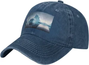 Icebergs Unisex Adult Baseball Cap, Golf dad hat, Sports Casual Trucker hat, Adjustable Denim Baseball Cap,