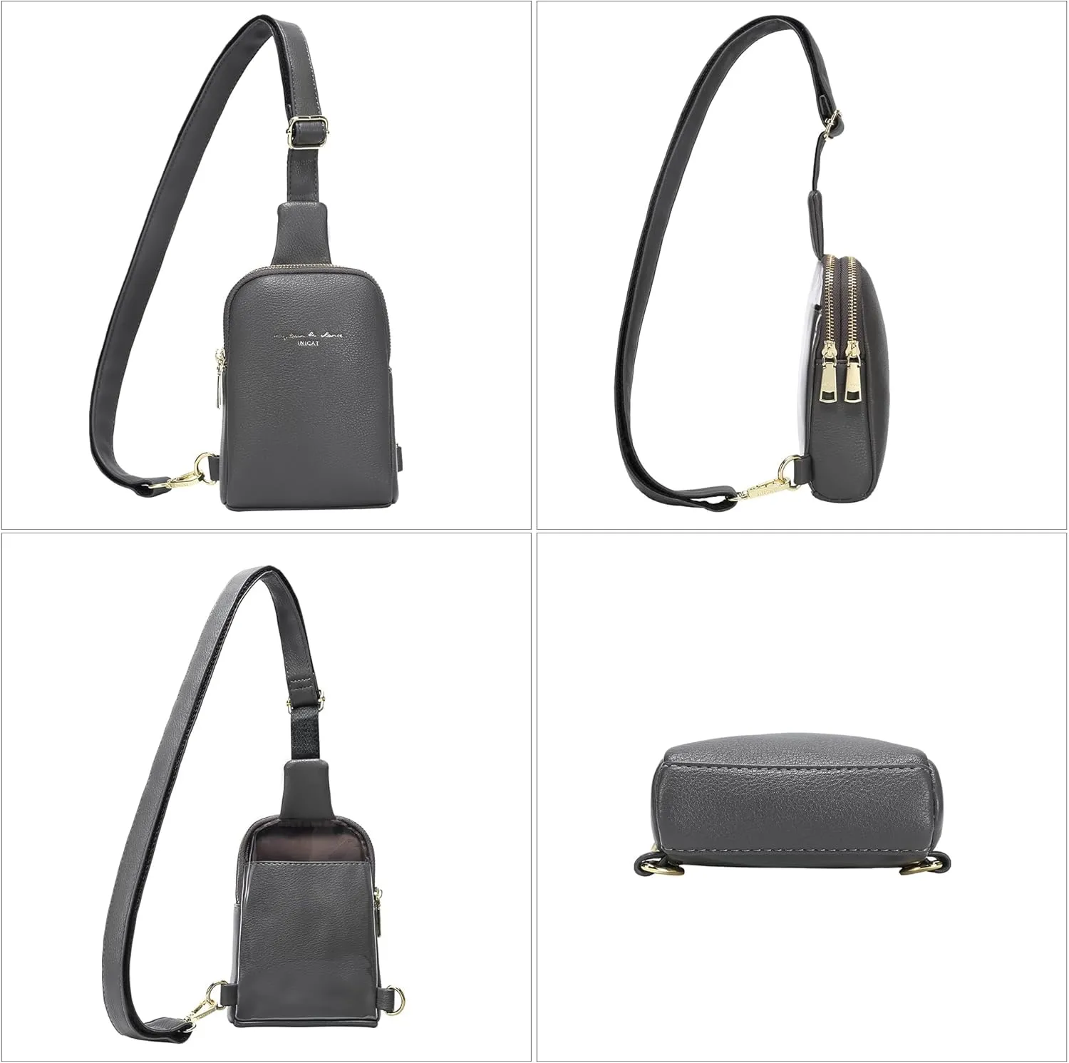 INICAT Sling Bag for Women Touchscreen Small Crossbody Cell Phone Purse Fanny Pack