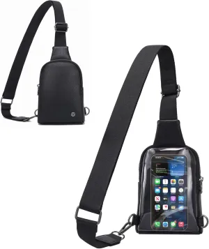 INICAT Small Crossbody Sling Bags for Women Vegan Leather Cell Phone Purse Fanny Packs for Women Men