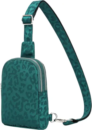 INICAT Small Crossbody Sling Bags for Women Vegan Leather Cell Phone Purse Fanny Packs for Women Men