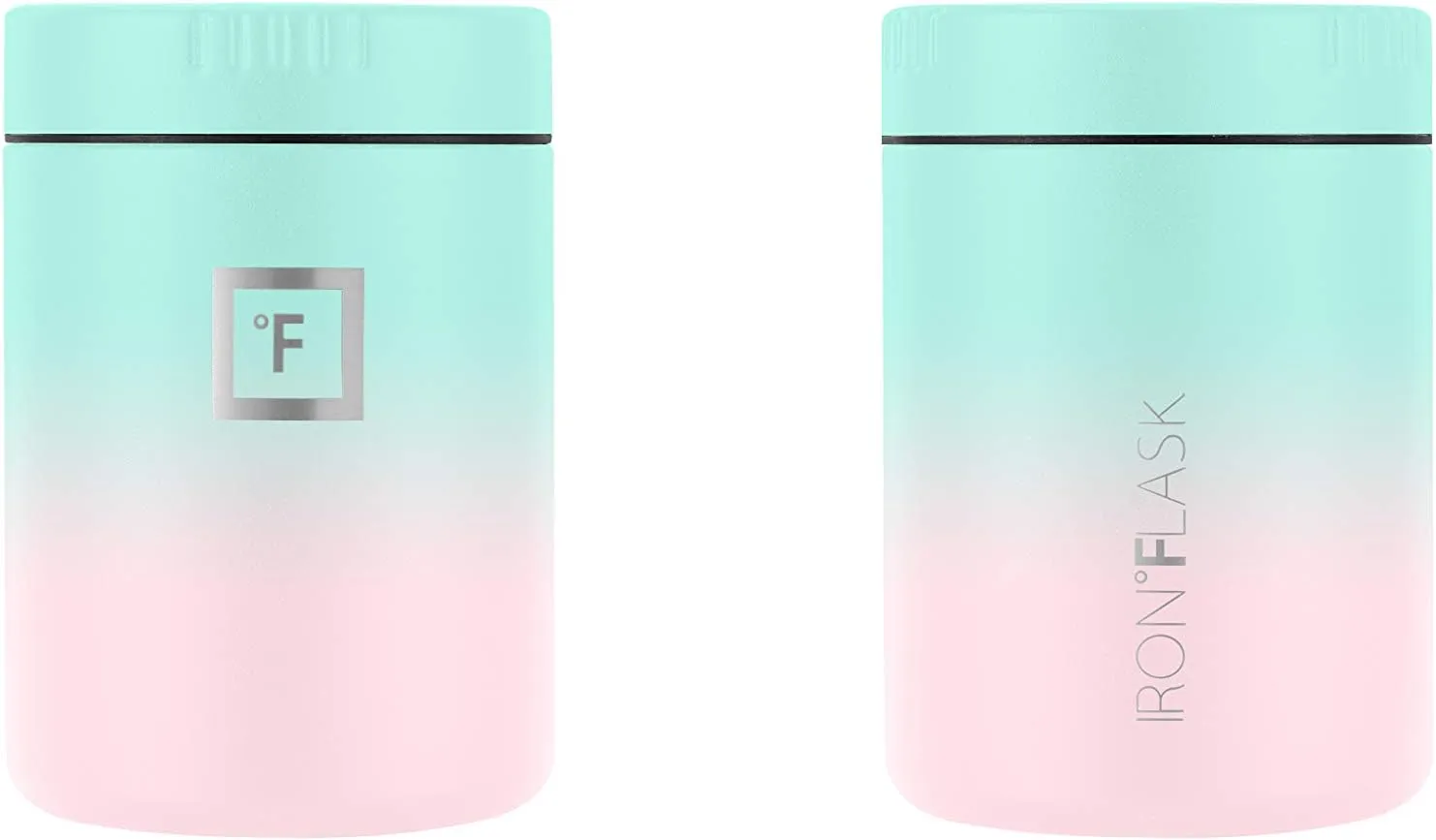IRON °FLASK Thermos for Hot Food & Soup - 16 Oz Insulated Food Jar with Foldable Spoon - Leak Proof, Stainless Steel, Storage, Canteen, Double Walled - 16 Oz - Bubble Gum