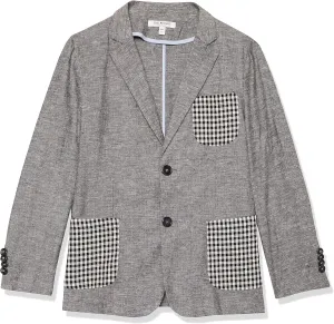 Isaac Mizrahi Slim Fit Boy's Contrast Linen Sport Jacket