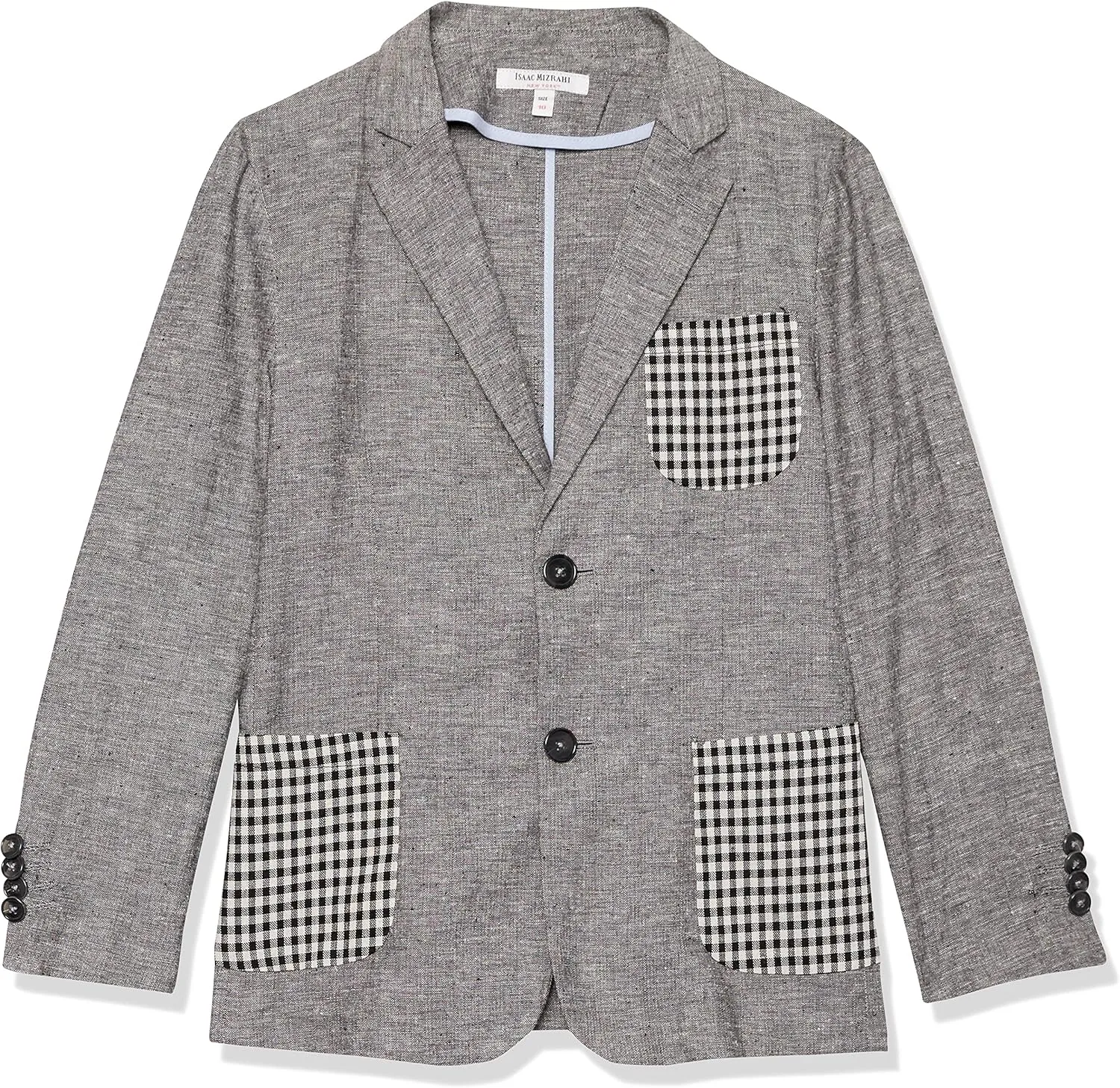 Isaac Mizrahi Slim Fit Boy's Contrast Linen Sport Jacket