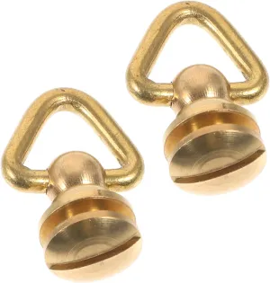 IWOWHERO 2pcs Rotatable Monk Head Nipple Nails for Leather Craft Purse Strap Hardware