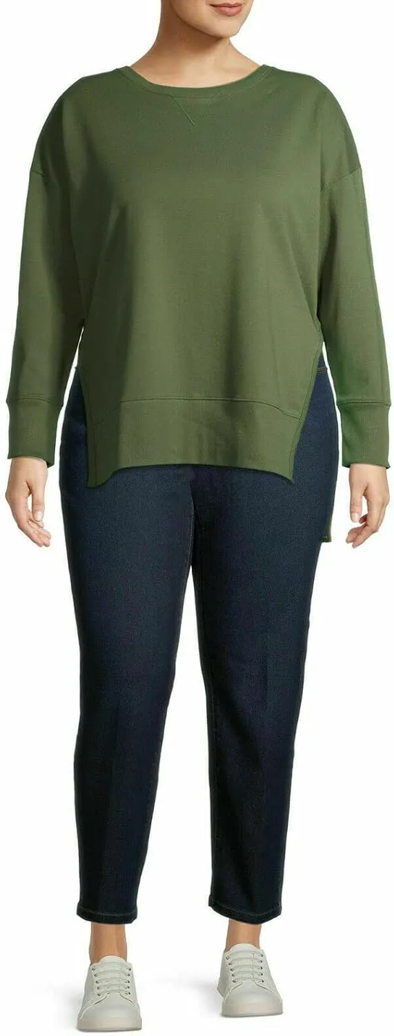 Jack David Women's Plus Size Blue/Black Curvy Stretch Flap Pocket Skinny/Bootcut/Cargo Denim Jeans Pants