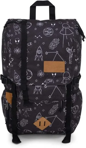 JanSport Hatchet Backpack – 15-inch Padded Laptop Compartment, Dual Water Bottle Pockets, Side Compression Straps, Cosmic City