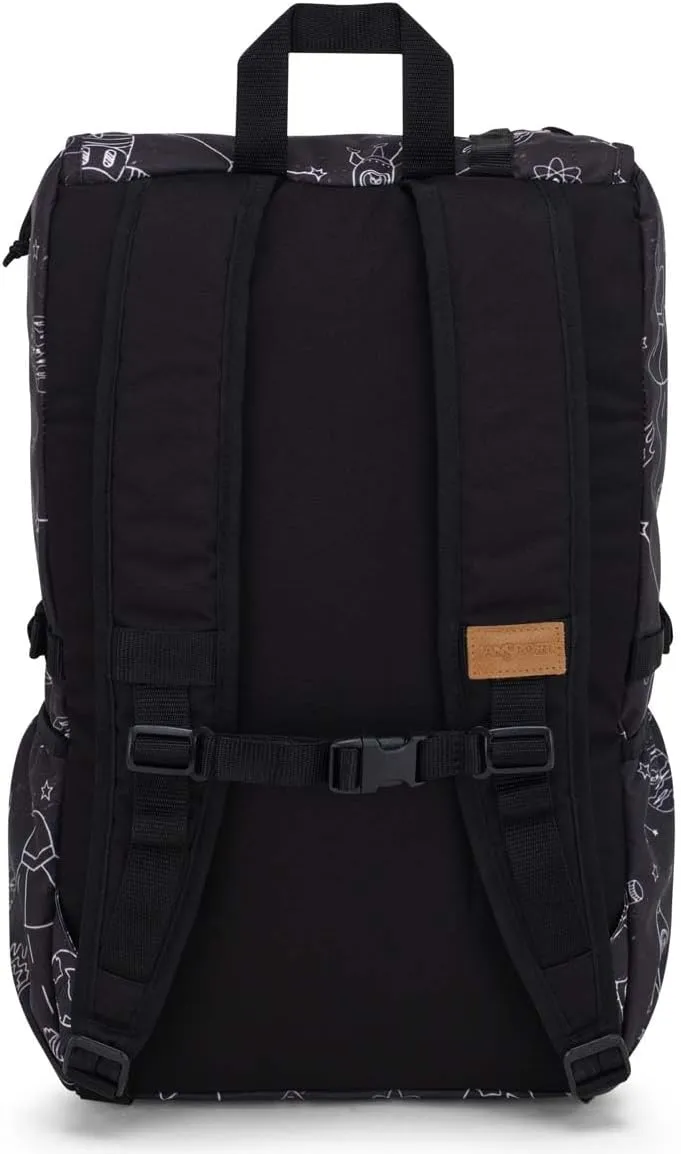 JanSport Hatchet Backpack – 15-inch Padded Laptop Compartment, Dual Water Bottle Pockets, Side Compression Straps, Cosmic City
