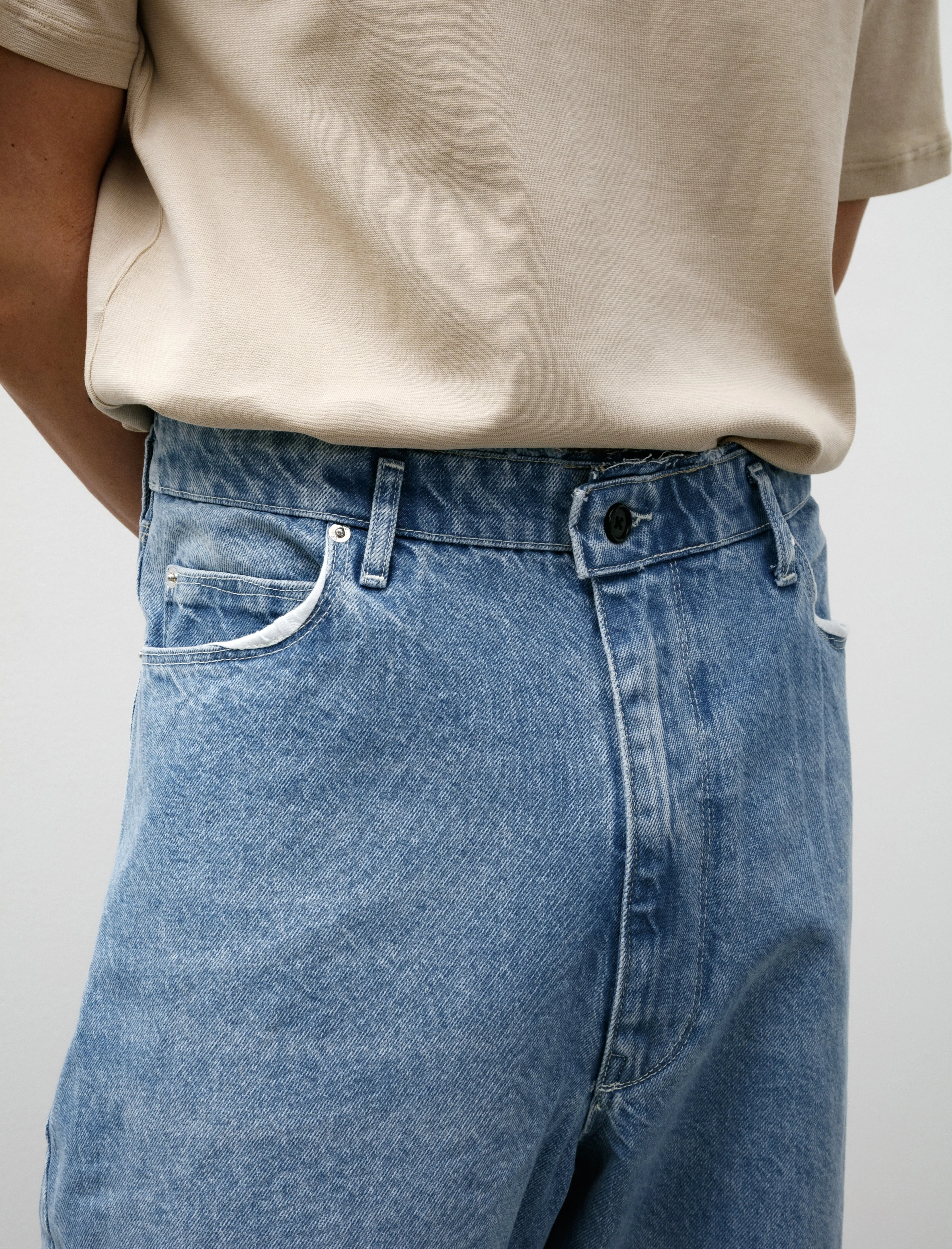 Jeans Washed Denim Light Blue
