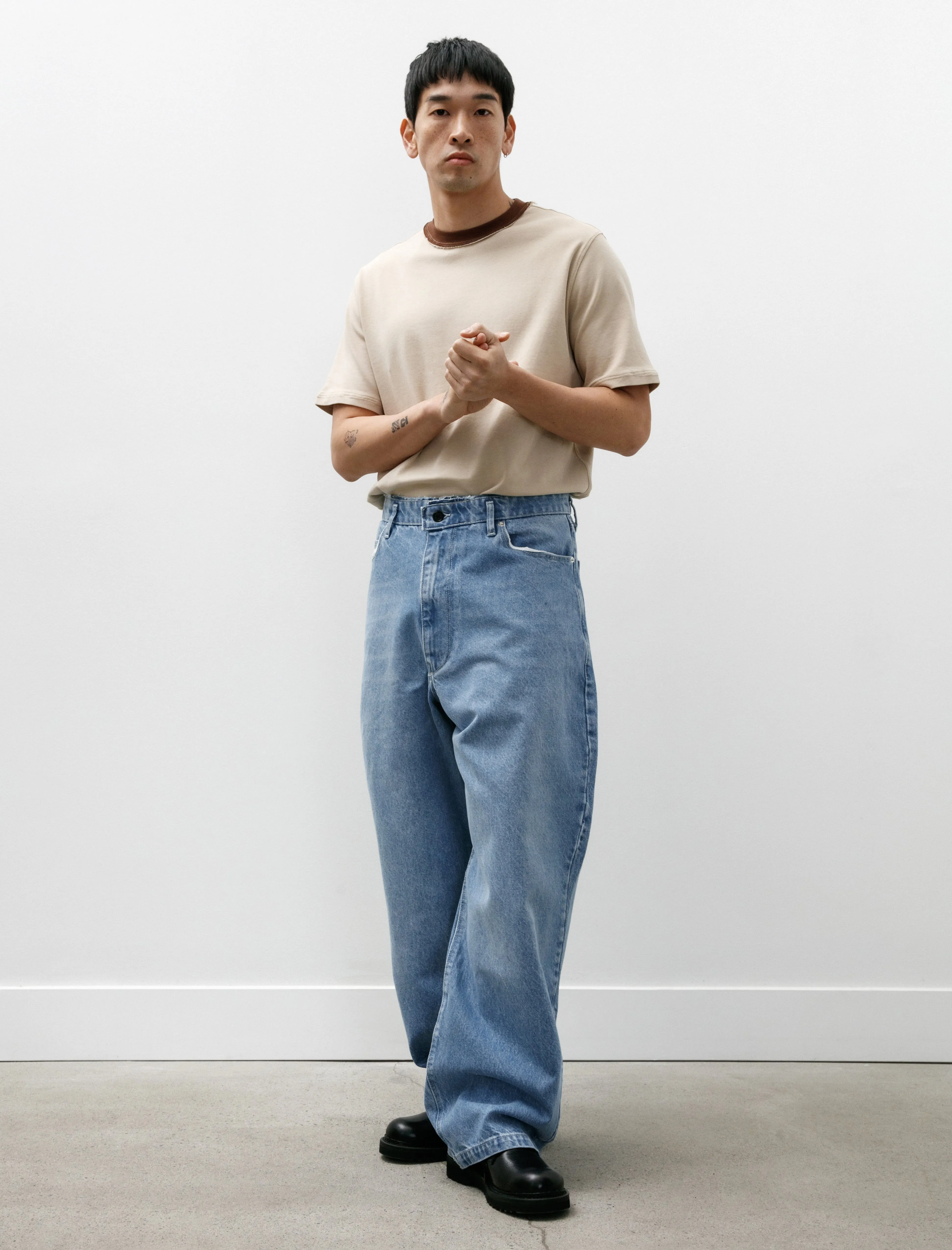 Jeans Washed Denim Light Blue