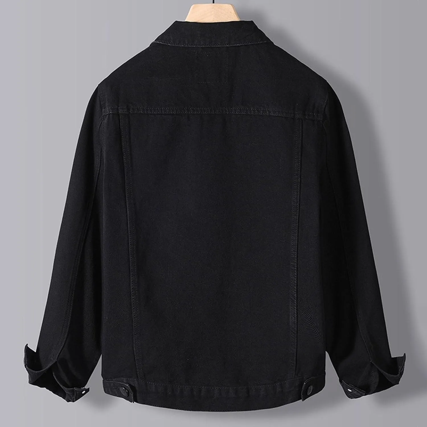 JEKE-DG Men's Button Down Vintage Jean Jacket Comfortable Classic Denim Jacket Trucker Casual Slim Fit Jacket Coat