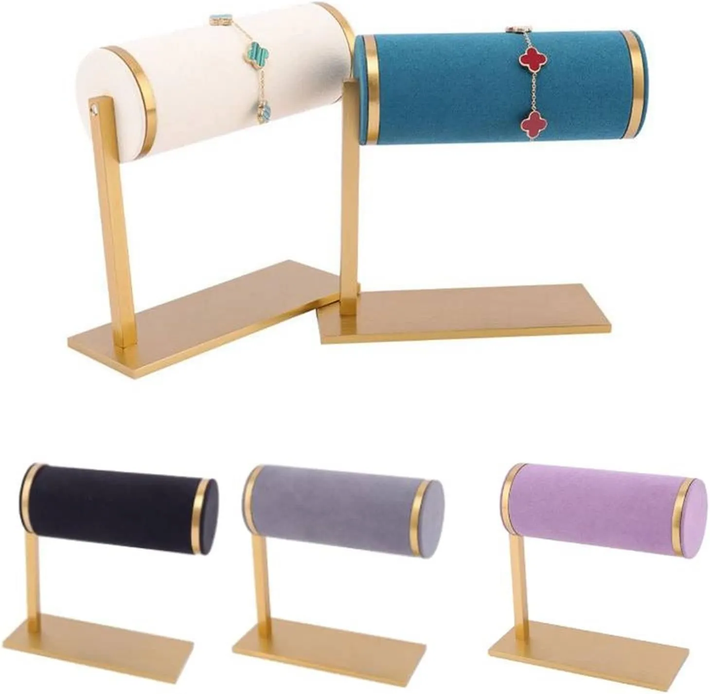 Jewelry Rack Jewelry Display Watch Organizer Bracelet Holder Hair Band Rack Portable Velvet Bracelet Scrunchie Organizer Display Stand Jewelry Stand Holder (Color : Style A1)