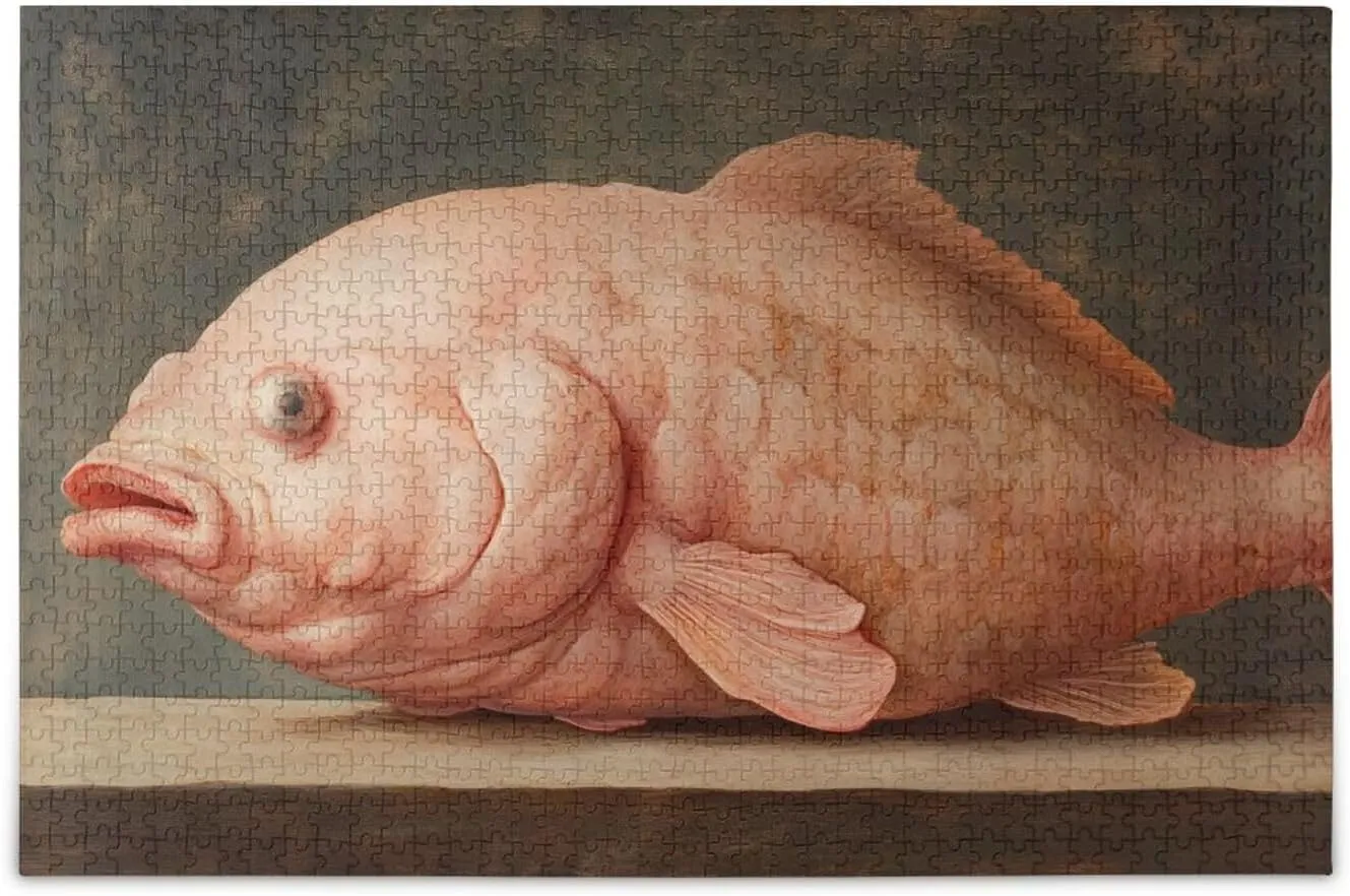 Jigsaw Puzzle Fish Surreal Closeup for Adults 500 Pieces, Impossible Challenging Hard Difficult Puzzles for Adults Jigsaw Puzzles for Party Entertainment Family Games