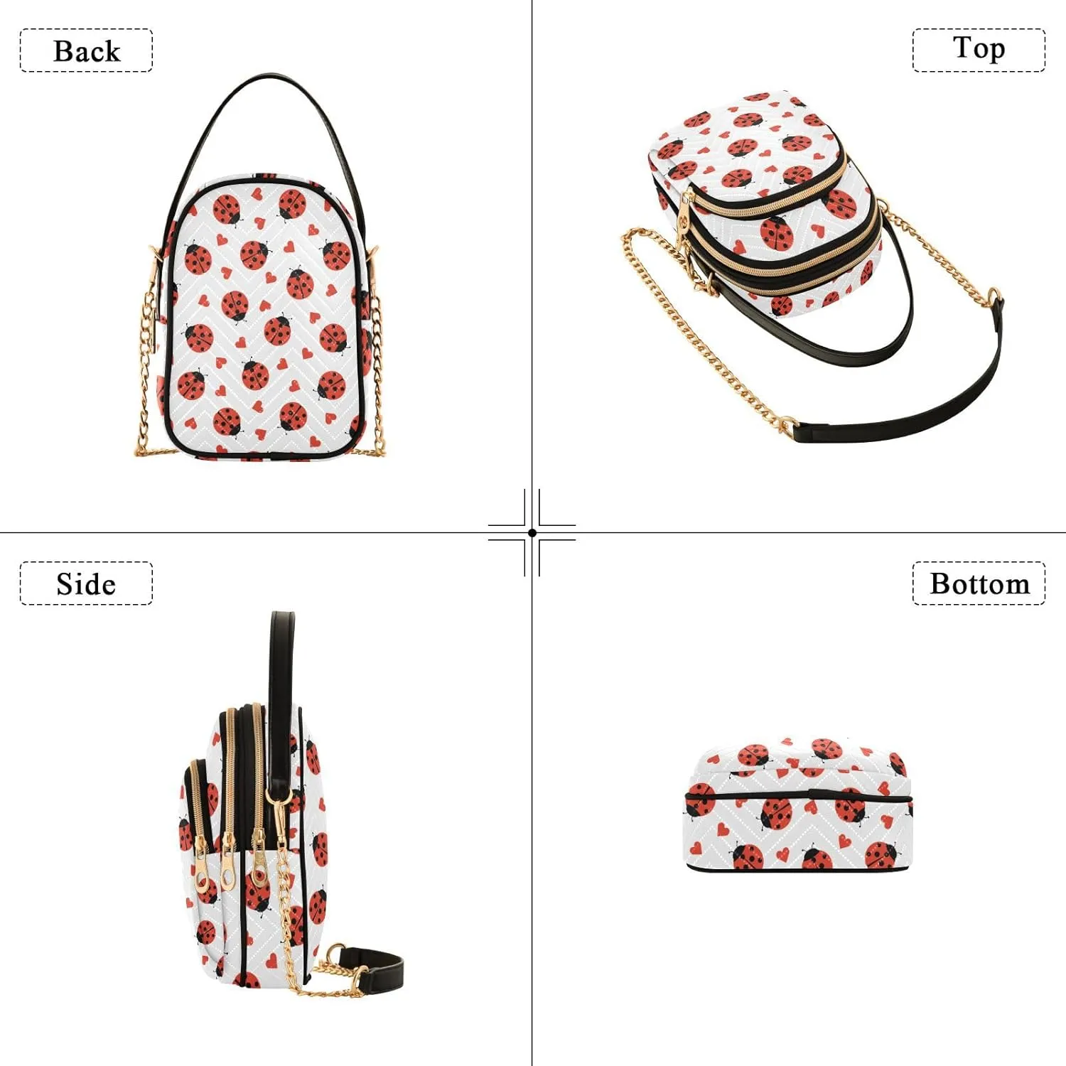 JIPONI Crossbody Bag for Women, Small Cell Phone Bag Shoulder Handbags Purse with Leather Strap