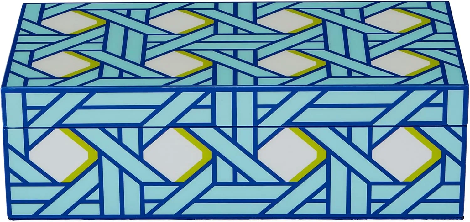 Jonathan Adler Small Basketweave Lacquer Box