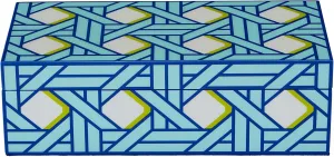 Jonathan Adler Small Basketweave Lacquer Box