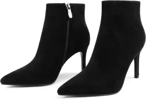 JOY IN LOVE Women's Ankle Boots Middle Heel Pointed Toe Stiletto Boots