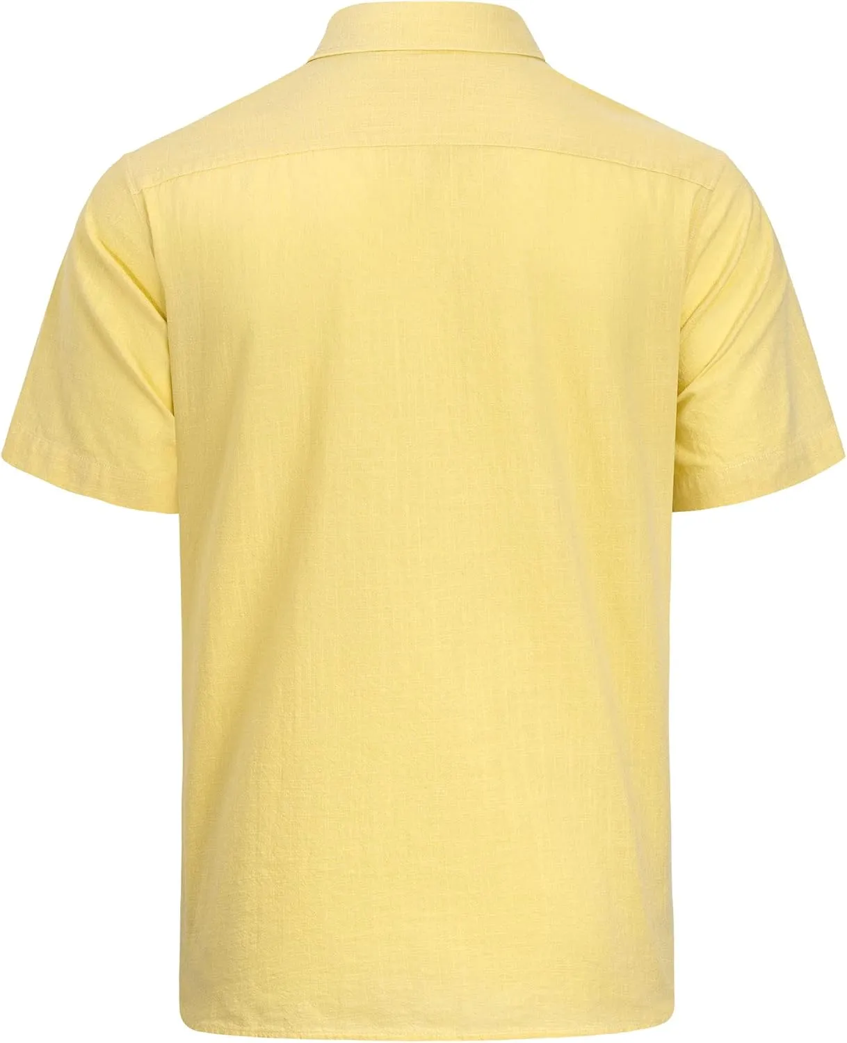 J.VER Men's Cotton Linen Short Sleeve Shirts Casual Lightweight Button Down Shirts Vacation Beach Summer Tops with Pocket