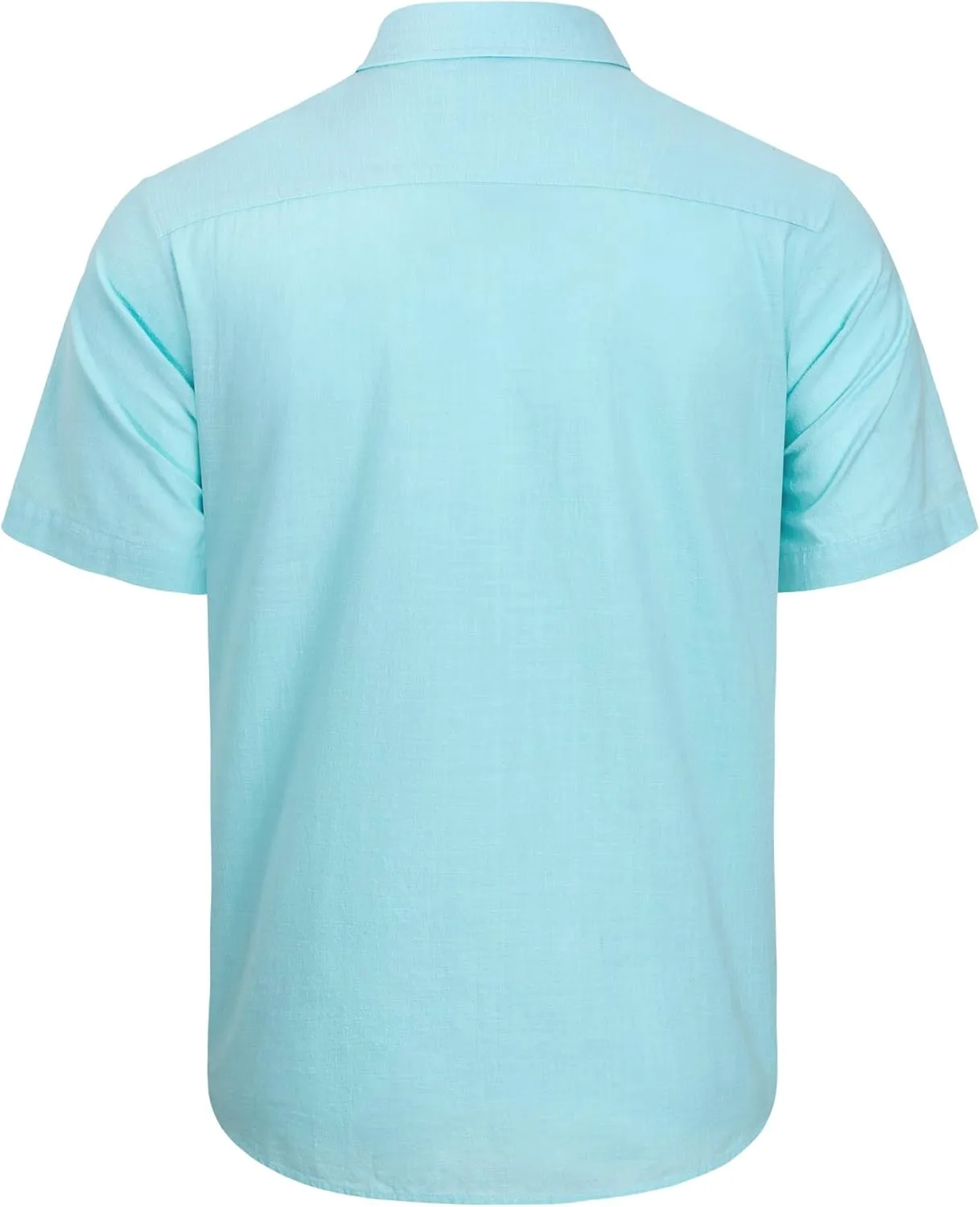J.VER Men's Cotton Linen Short Sleeve Shirts Casual Lightweight Button Down Shirts Vacation Beach Summer Tops with Pocket
