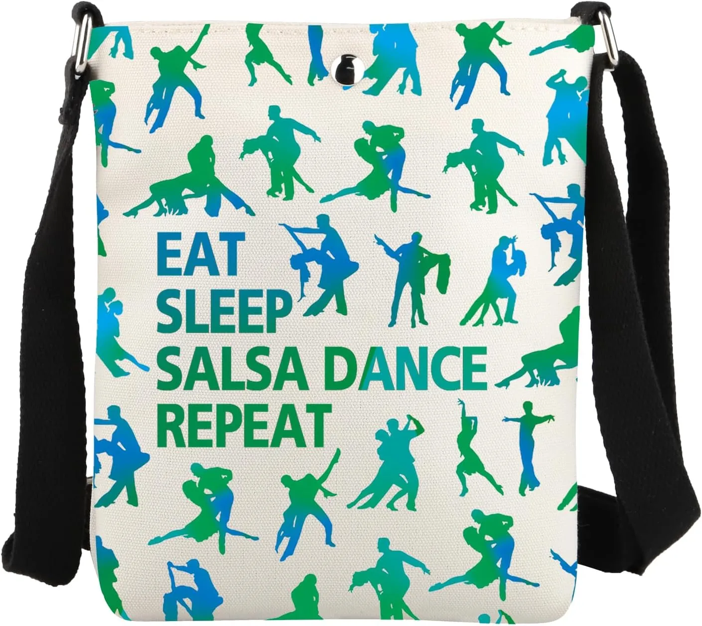JYTAPP Salsa Dance Crossbody Bag Salsa Dance Gift Salsa Dance Lover Eat Sleep Salsa Dance Repeat Salsa Dance Teacher Gift