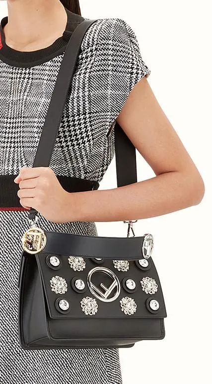 KAN I F Black Leather Bag
