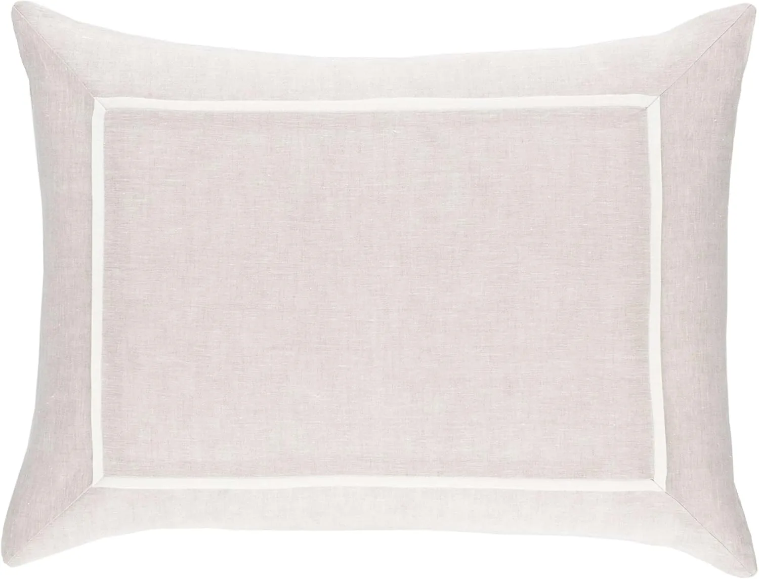 Keaton Linen Natural Sham, Euro Size, Neutral Solid Pattern