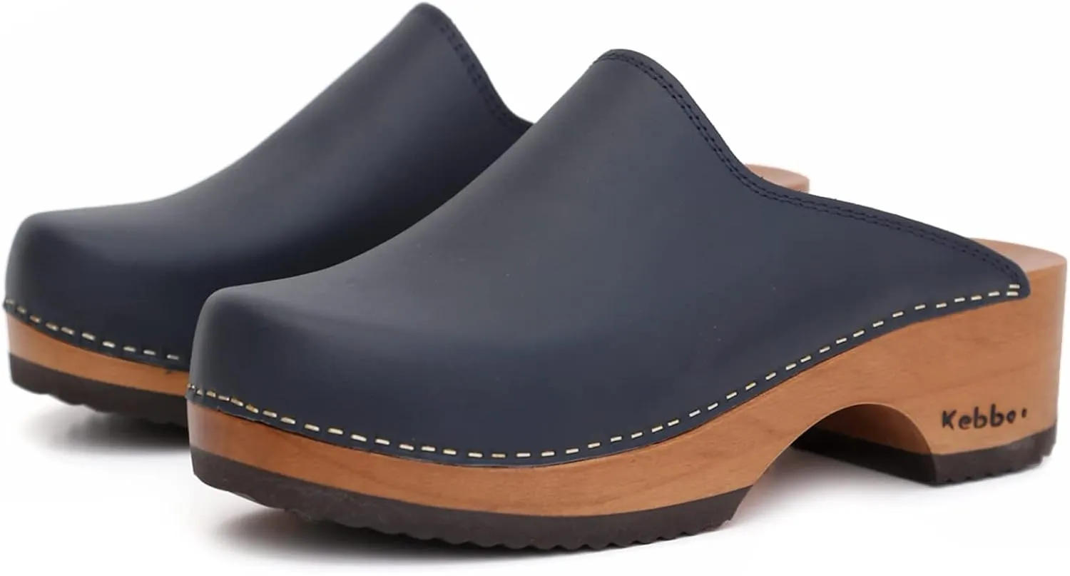 Kebba Edith - Handmade Wooden Clogs with Genuine Leather | Arch Support and Comfortable Fit | Chilean Tepa Platform and EVA Sole |Made in Villarrica, Chile