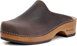 Kebba Edith - Handmade Wooden Clogs with Genuine Leather | Arch Support and Comfortable Fit | Chilean Tepa Platform and EVA Sole |Made in Villarrica, Chile