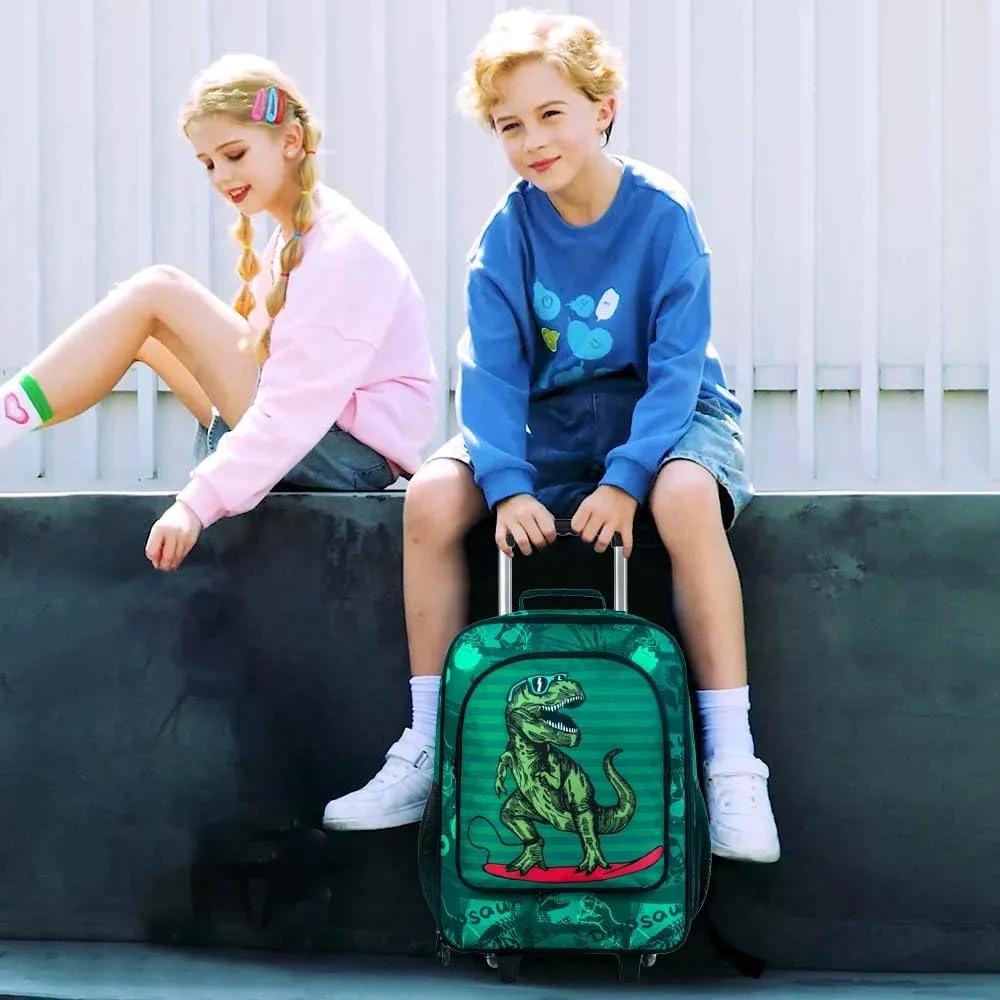 Kids Suitcase with Wheels for Girls and Boys, Rolling Carry on Luggage for Toddler Children