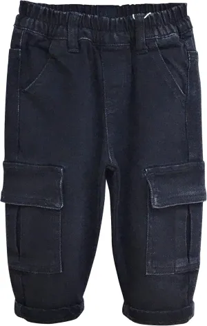 KIDSCOOL SPACE Baby Jeans,Little Toddler Kids Elastic Waist with D-Ring Stretch Cargo Denim Pants