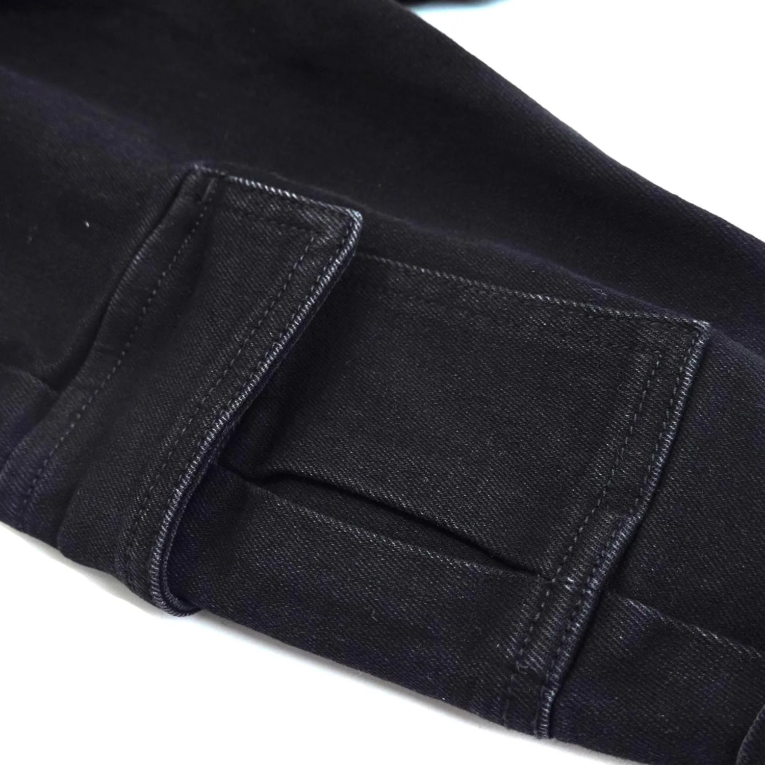 KIDSCOOL SPACE Baby Jeans,Little Toddler Kids Elastic Waist with D-Ring Stretch Cargo Denim Pants