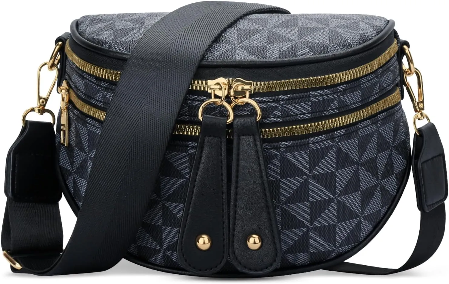 KKXIU Crossbody Sling Bag for Women Trendy Fanny Pack Vegan Leather Chest Bag