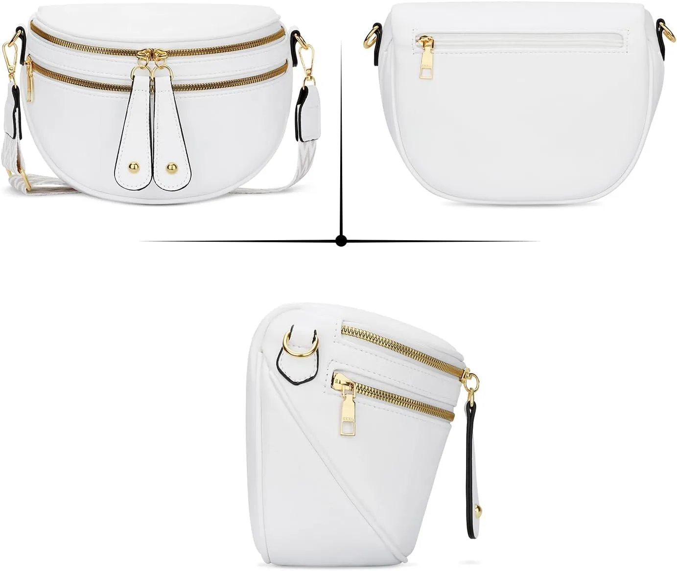 KKXIU Crossbody Sling Bag for Women Trendy Fanny Pack Vegan Leather Chest Bag