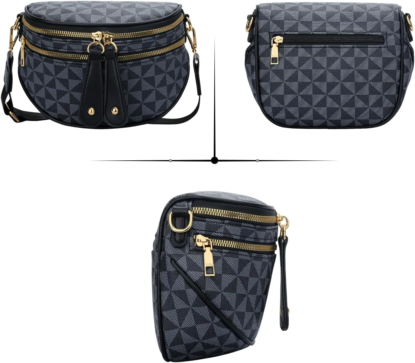KKXIU Crossbody Sling Bag for Women Trendy Fanny Pack Vegan Leather Chest Bag