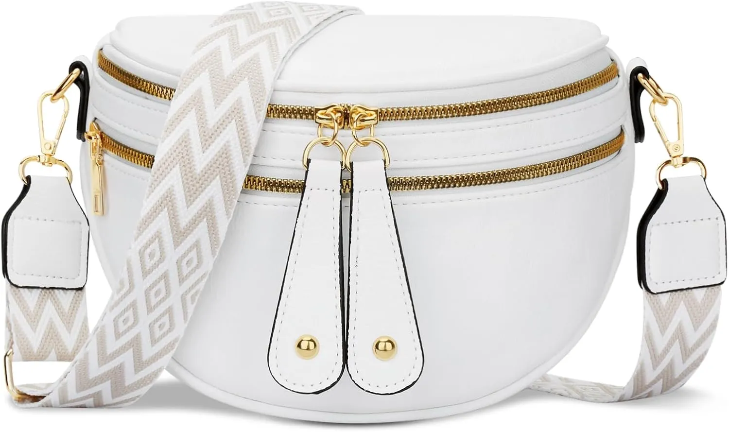 KKXIU Crossbody Sling Bag for Women Trendy Fanny Pack Vegan Leather Chest Bag