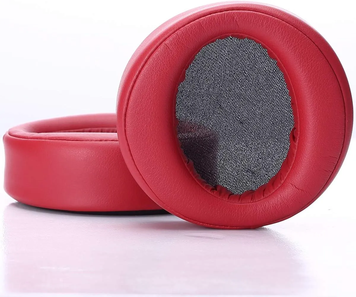 Krone Kalpasmos Replacement Ear Pads for Sony MDR-XB950BT MDR-XB950B1 Headphones, Soft Protein Leather Memory Foam Over-Ear Ear Cushions Sony Headset Repair Accessories, with PU Leather Bag - Red